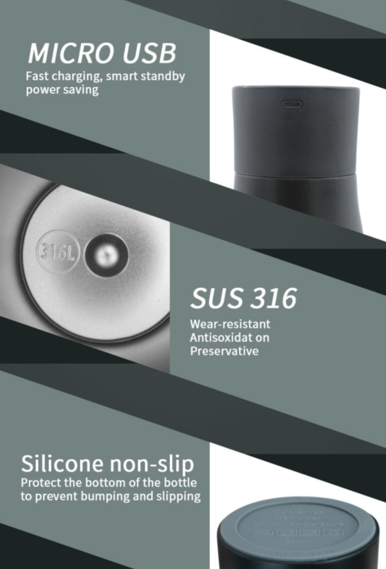 UV Sterilization Water Bottle